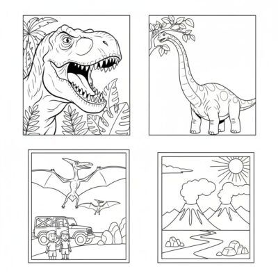 park jurajski kolorowanki