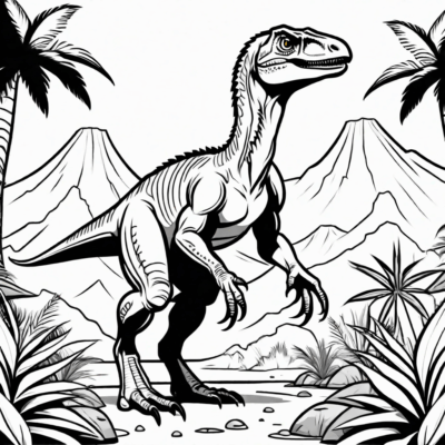 velociraptor kolorowanka