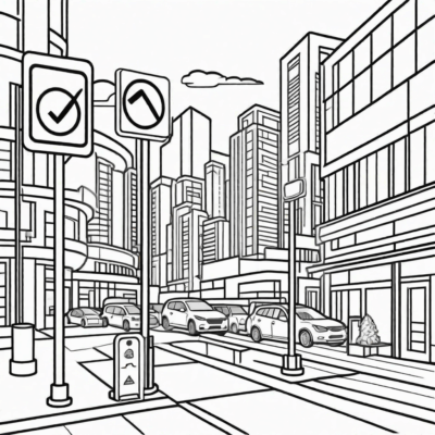 znaki informacyjne kolorowanki