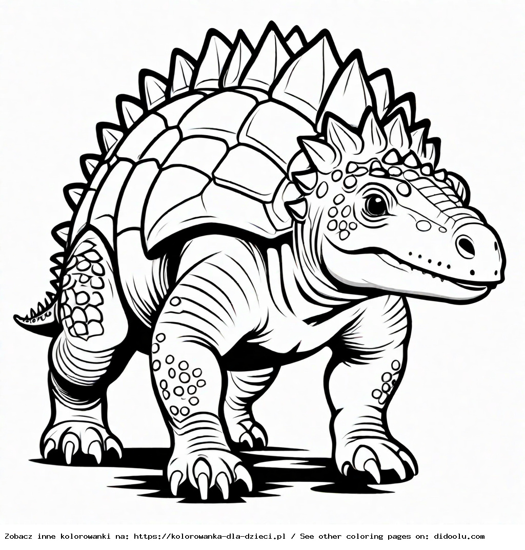 ankylozaur kolorowanka