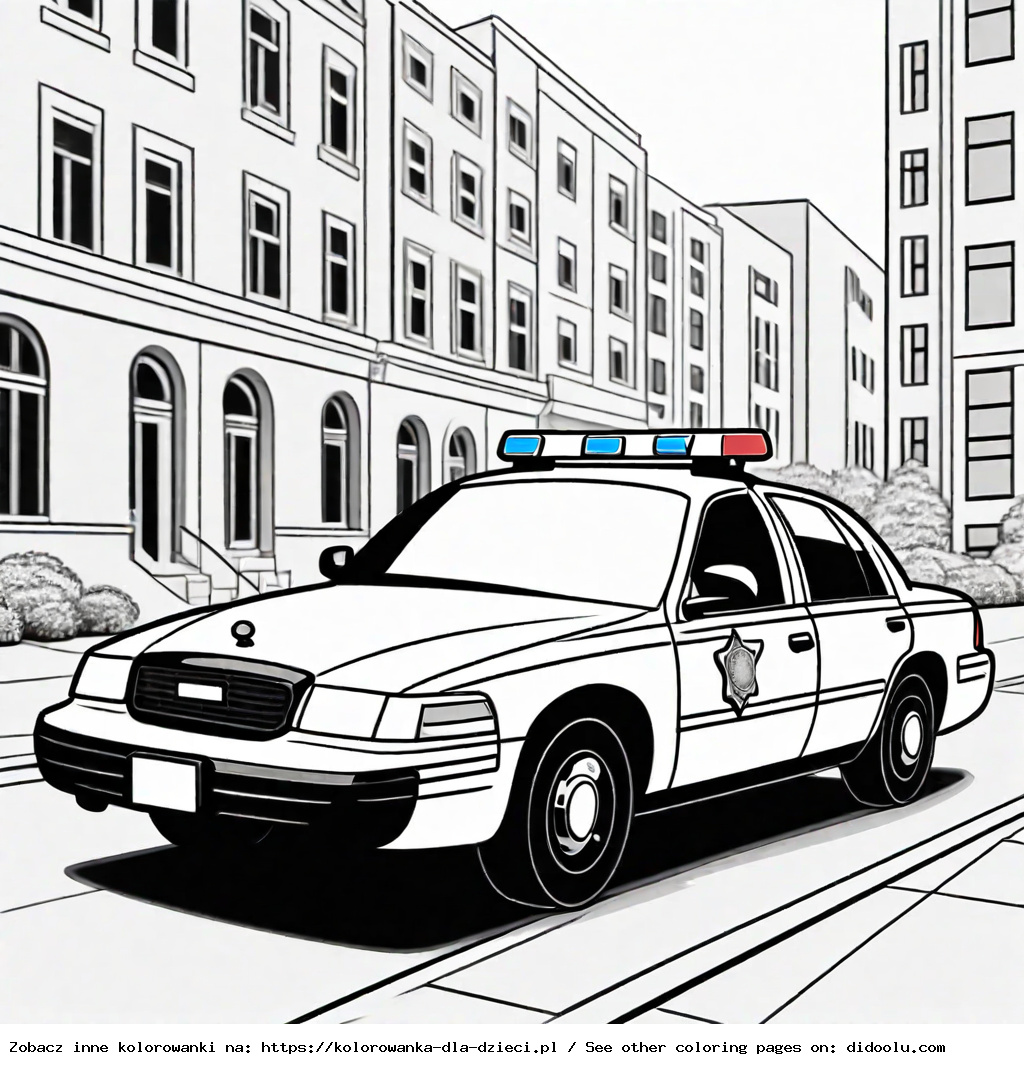 auto policyjne kolorowanka