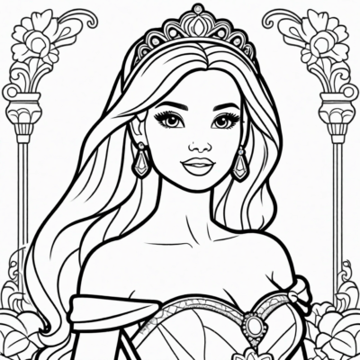 barbie księżniczka kolorowanki