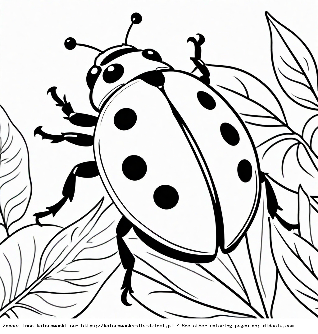 biedroneczka kolorowanka
