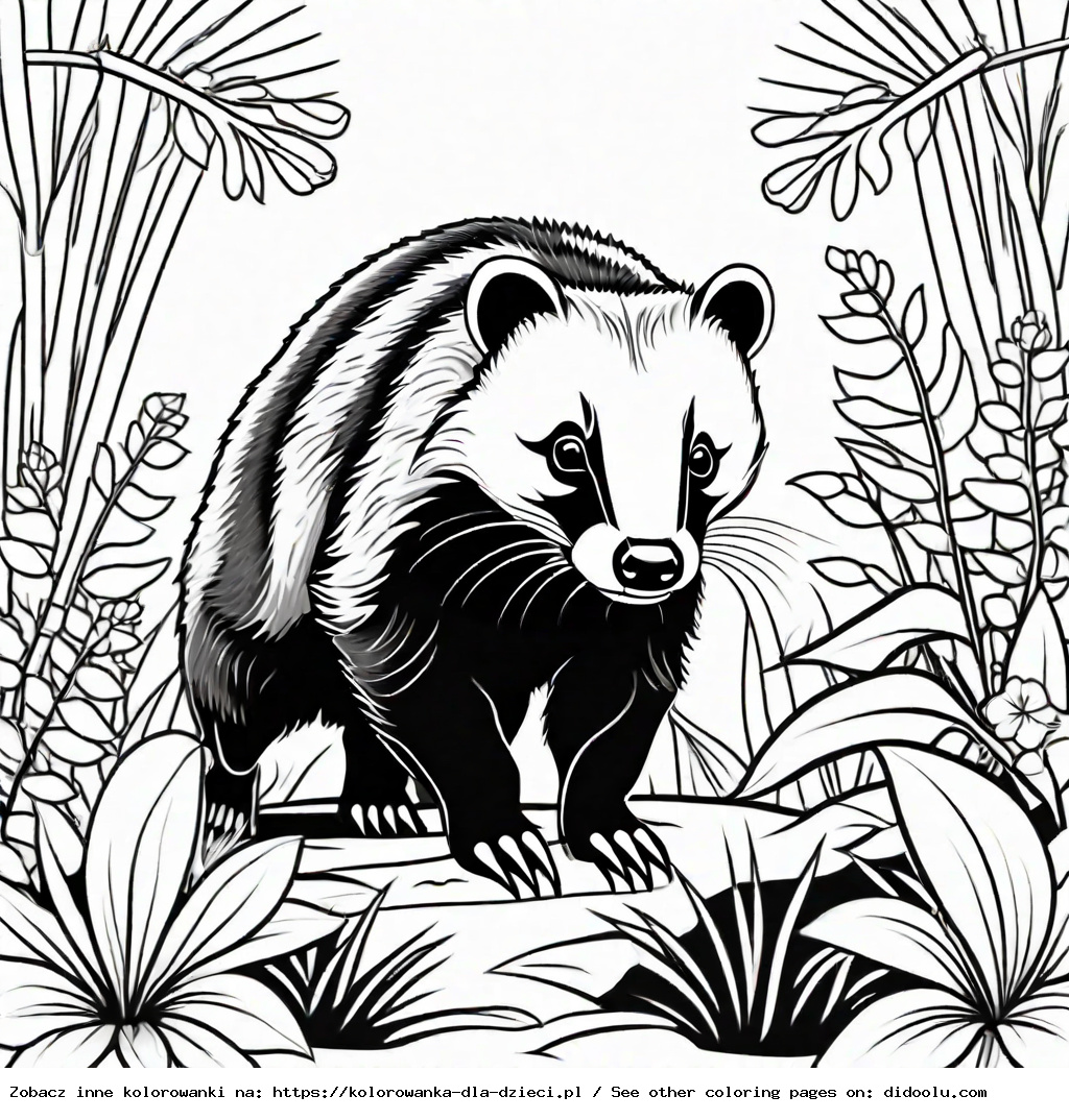 borsuk kolorowanka