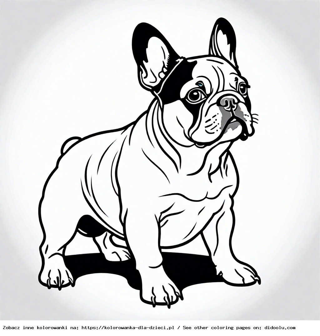 buldog francuski kolorowanka
