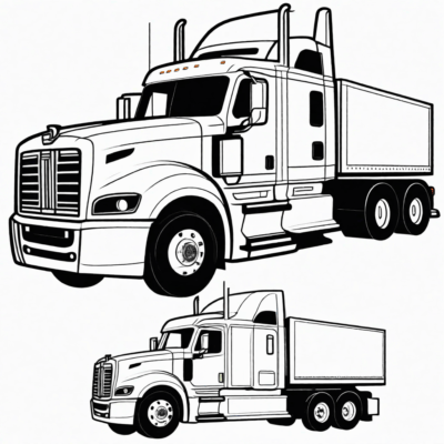 ciężarówka kolorowanka do druku