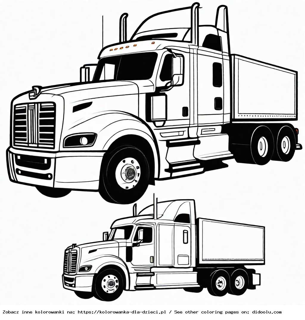 ciężarówka kolorowanka do druku