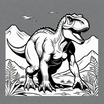 dinozaur t rex kolorowanka