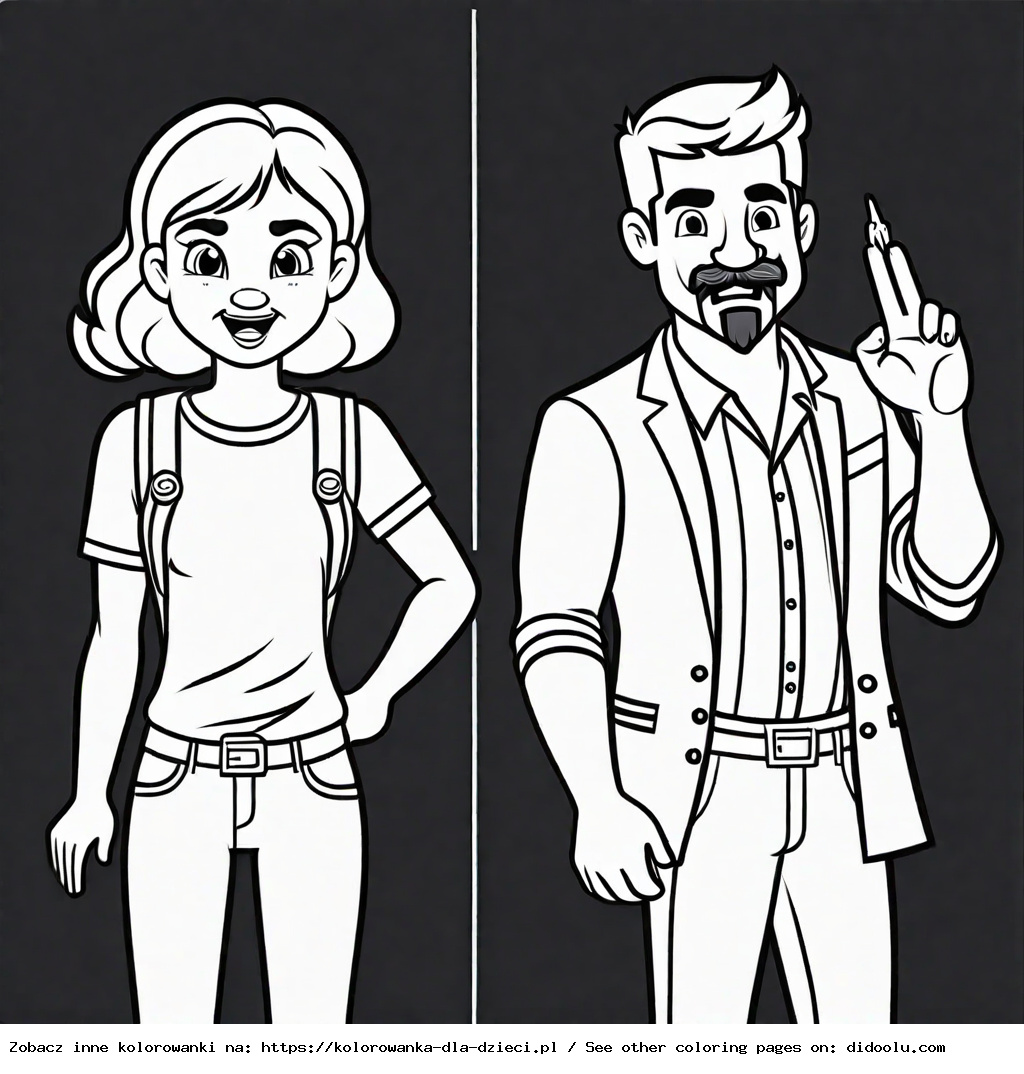 dobre i złe zachowanie kolorowanki