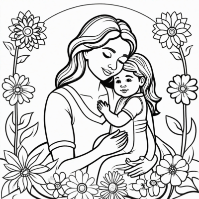 dzień matki kolorowanka