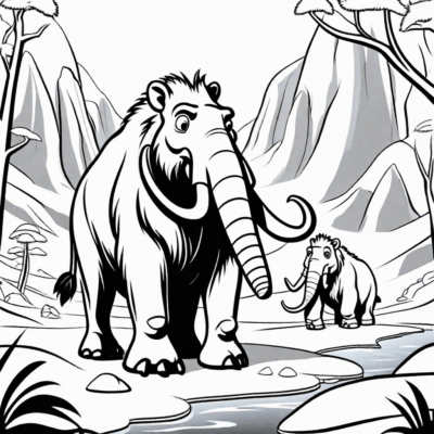 epoka lodowcowa kolorowanka