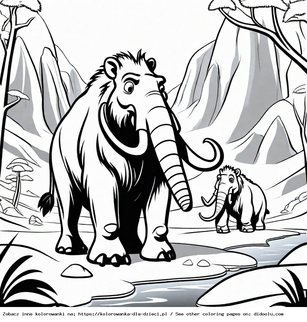 epoka lodowcowa kolorowanka