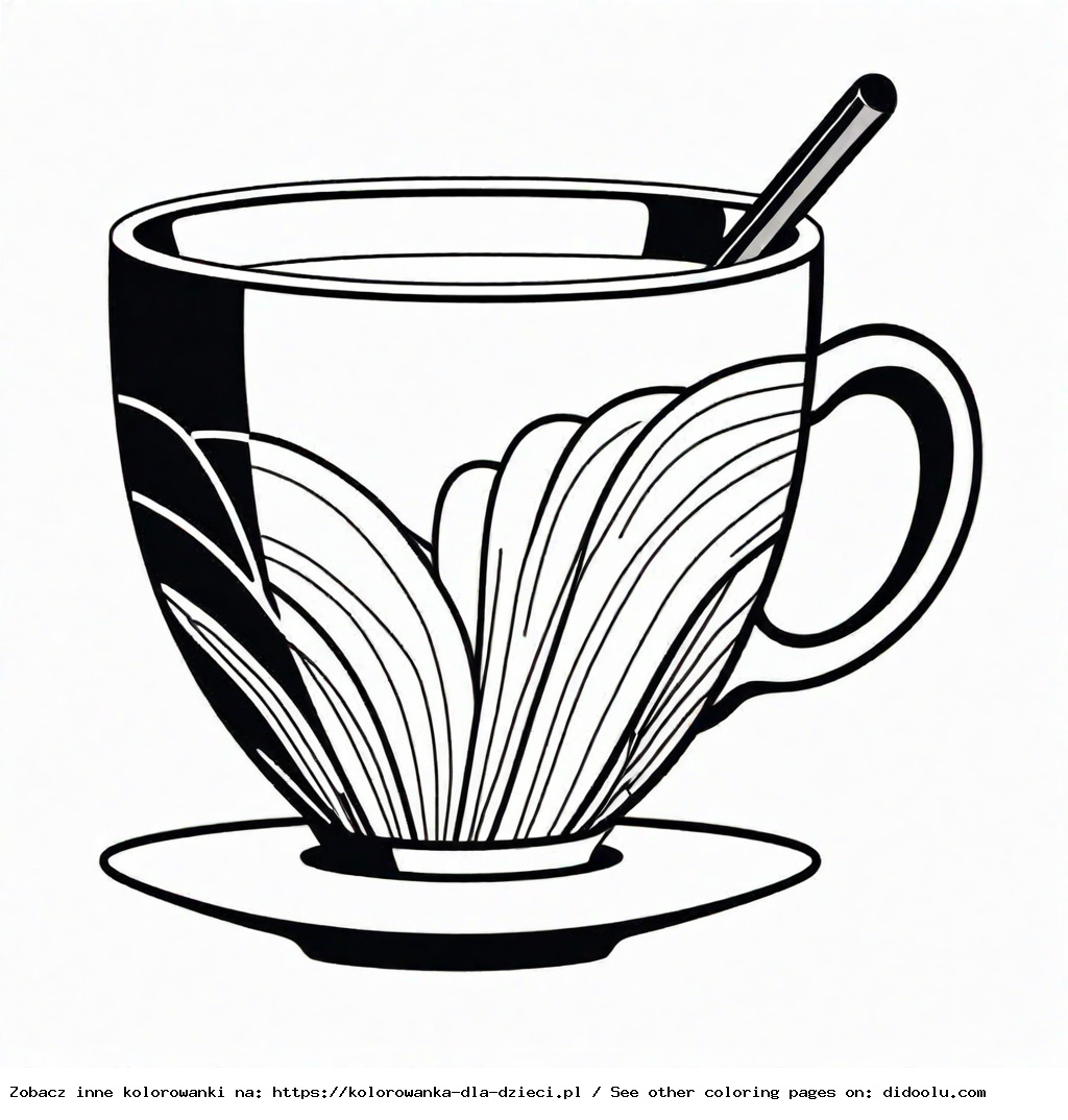 filiżanka kolorowanka