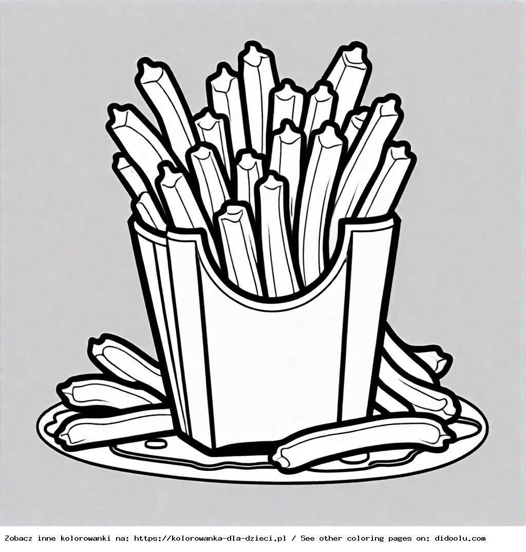frytki kolorowanka