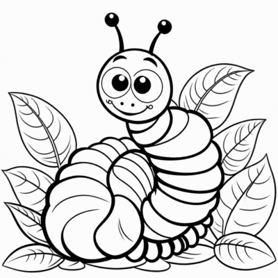 gąsienica kolorowanka