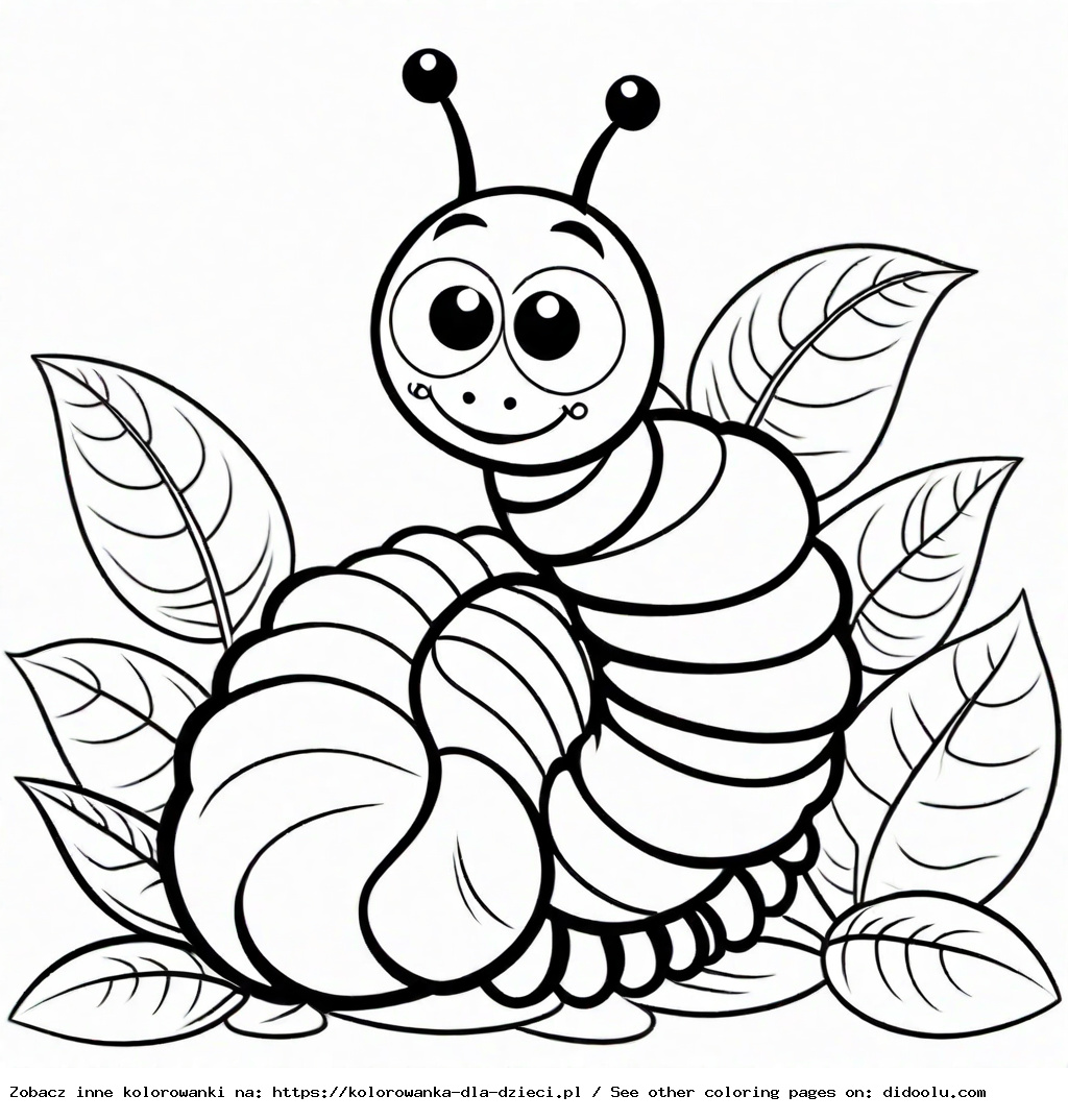 gąsienica kolorowanka