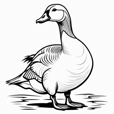 gęś kolorowanka