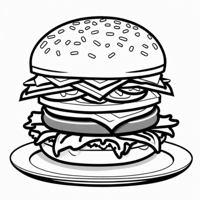 hamburger kolorowanka