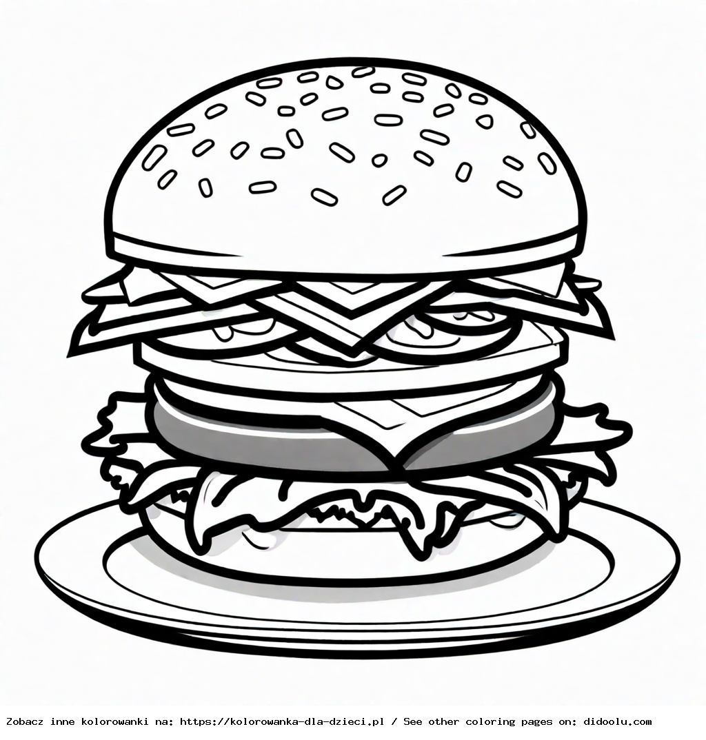 hamburger kolorowanka