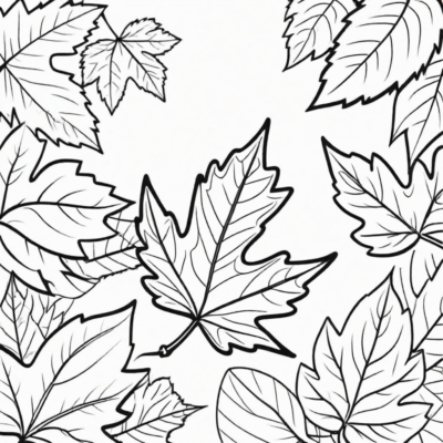 jesienne liście kolorowanka