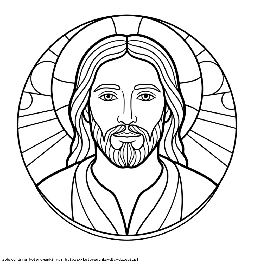 Kolorowanka Jezus Chrystus portret