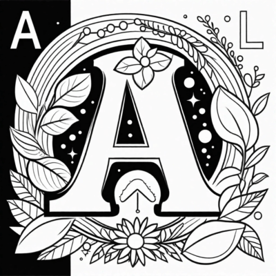 kolorowanka alfabet lore