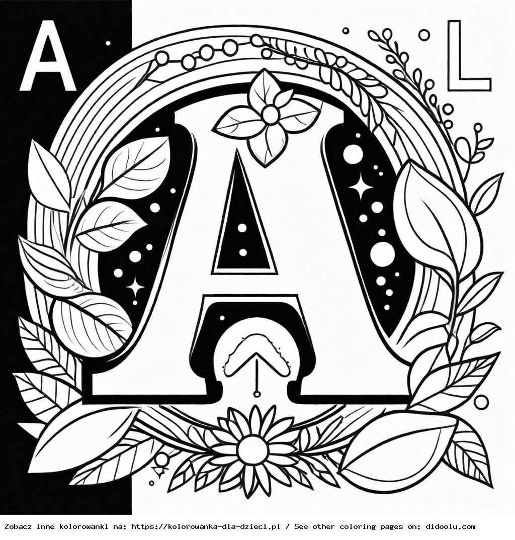 kolorowanka alfabet lore