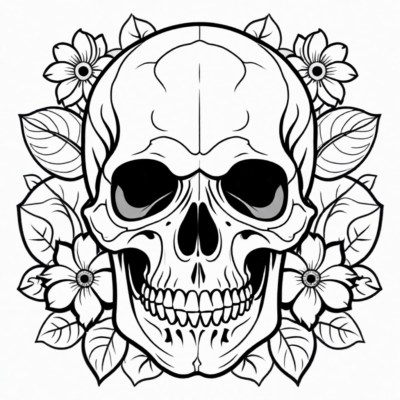 kolorowanka czaszka