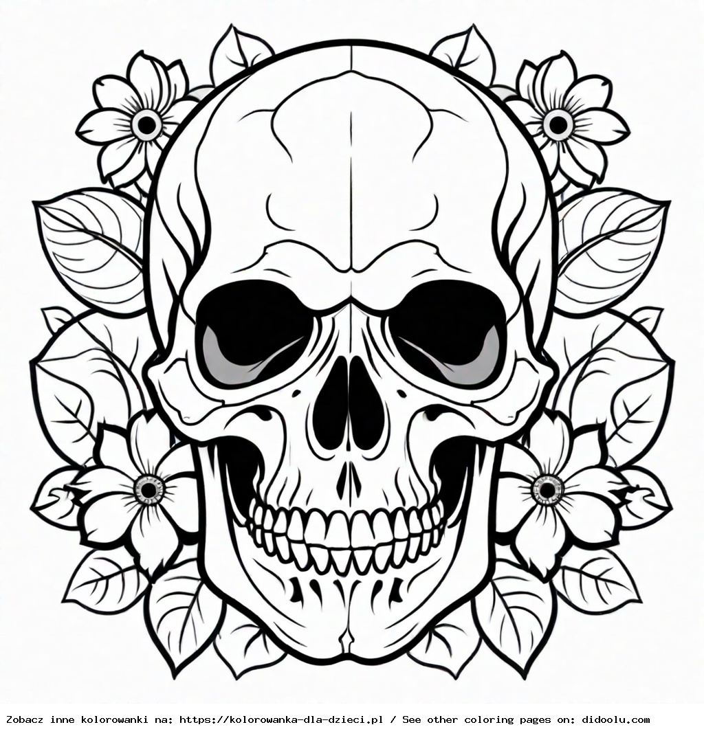 kolorowanka czaszka