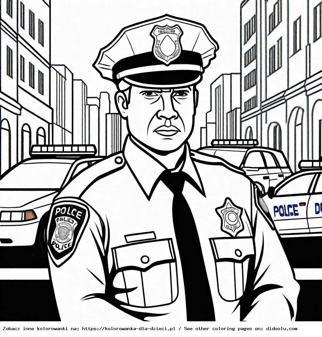 kolorowanka do druku policja