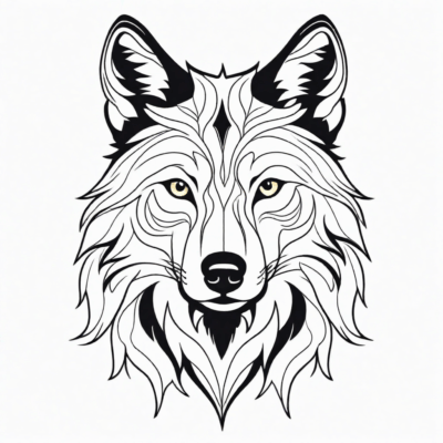 kolorowanka do druku wilk
