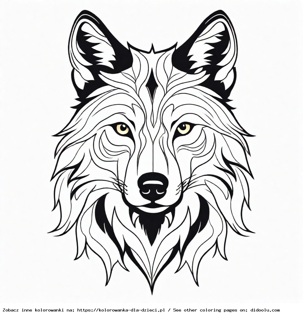 kolorowanka do druku wilk
