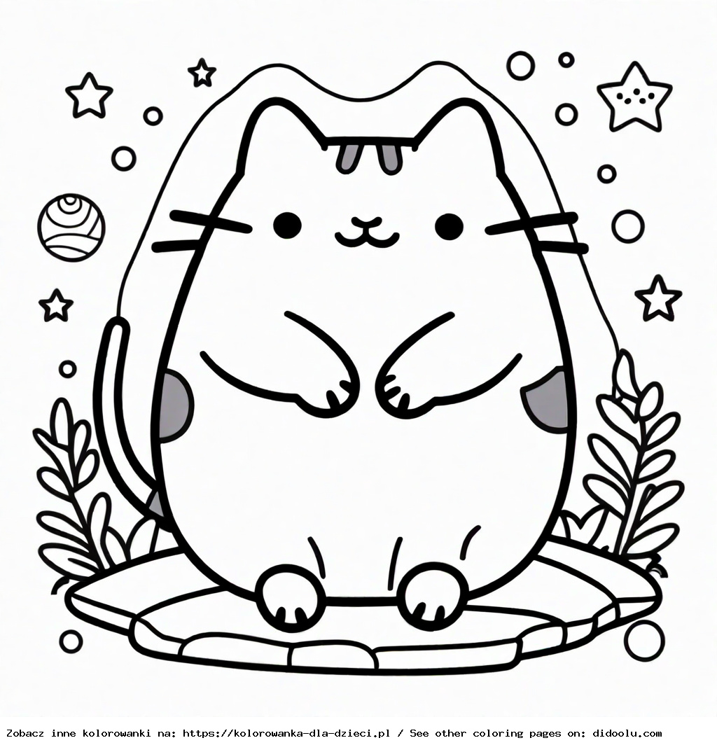 kolorowanka do wydruku pusheen
