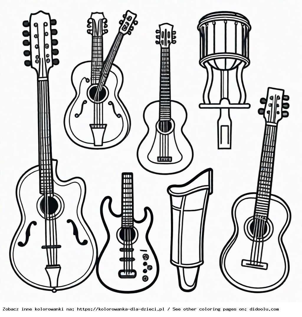 kolorowanka instrumenty