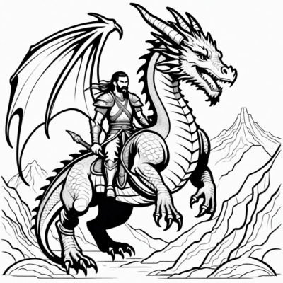 kolorowanka jeźdźcy smoków