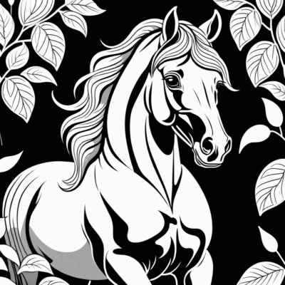 kolorowanka konik do druku