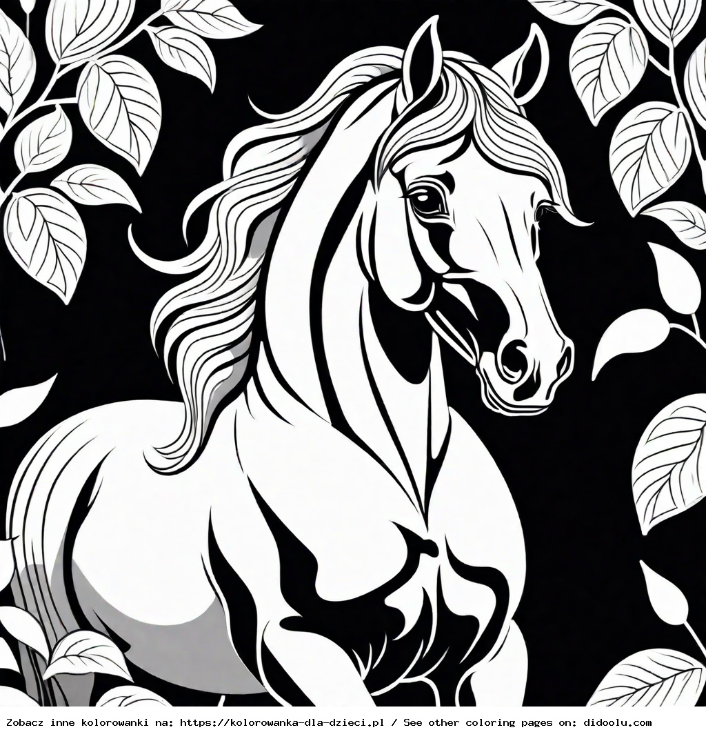 kolorowanka konik do druku