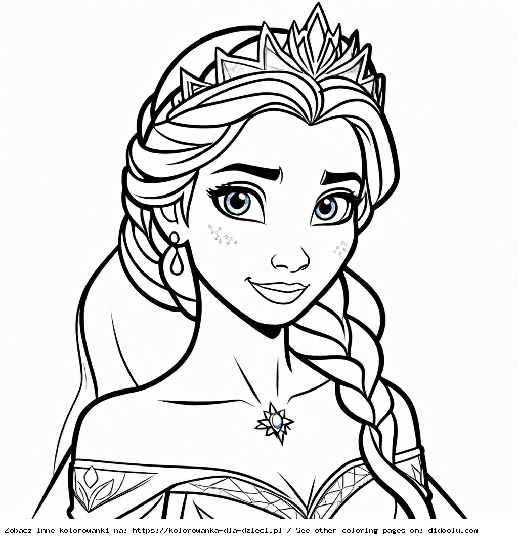 kolorowanka księżniczka elsa