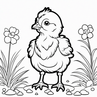 kolorowanka kurczaczek