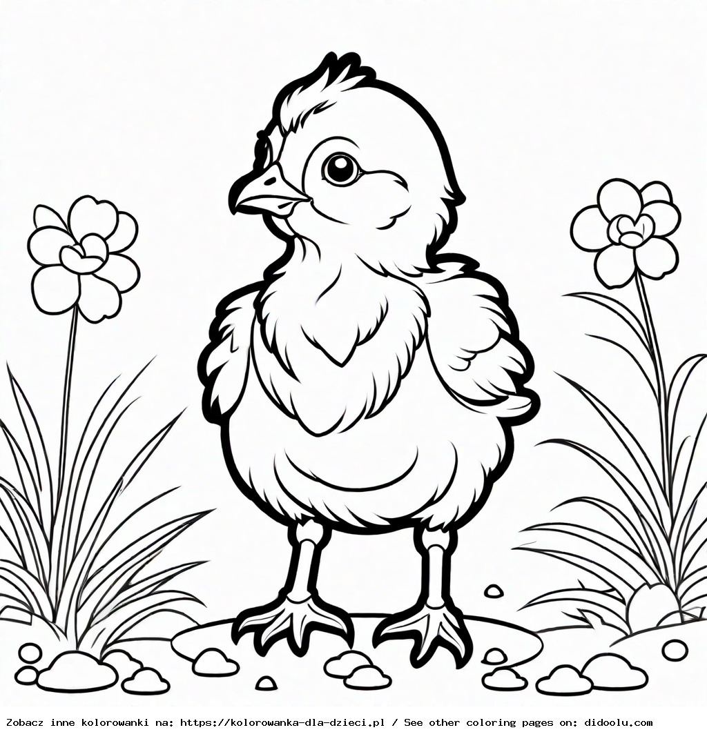 kolorowanka kurczaczek
