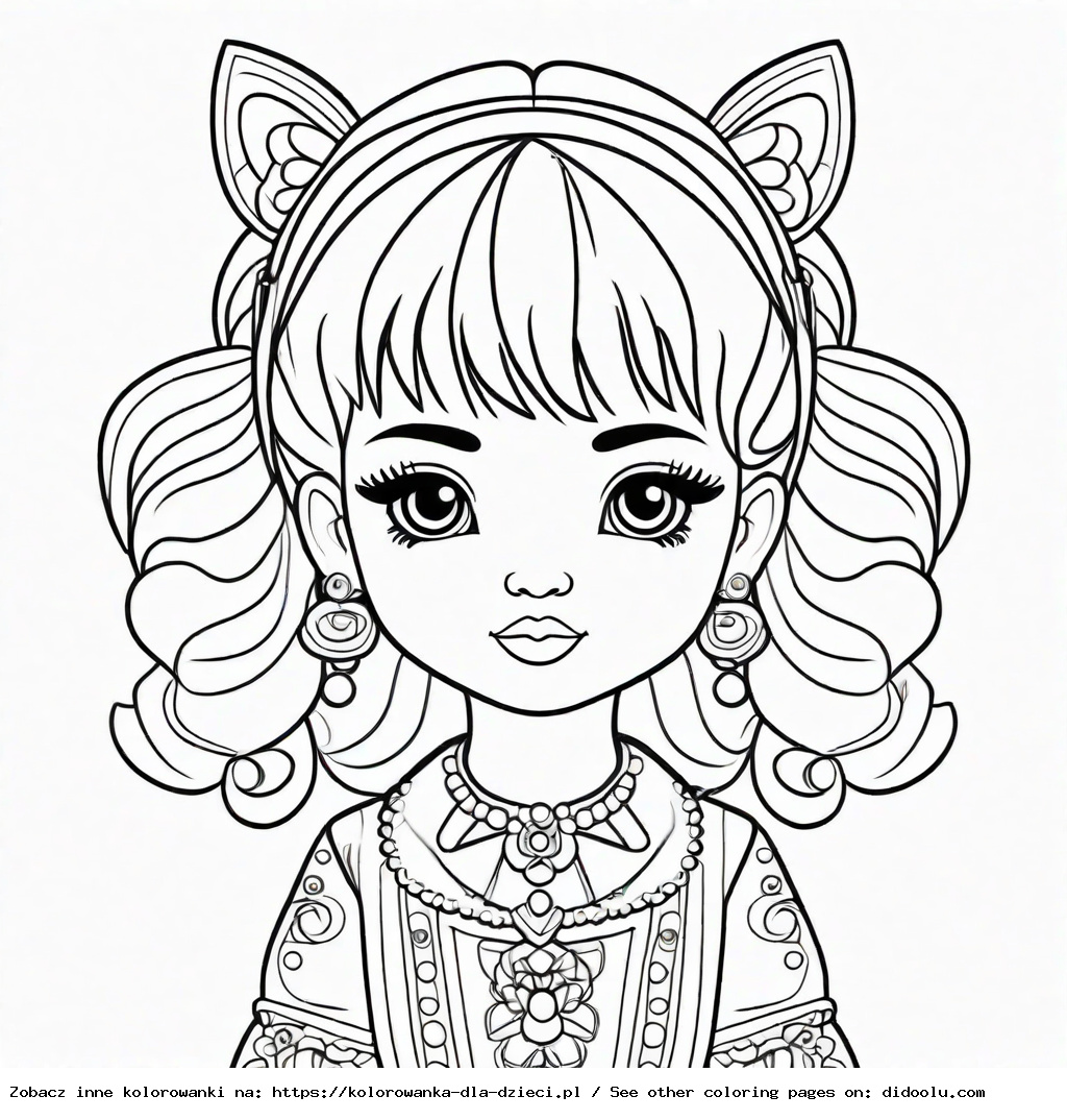 kolorowanka laleczka