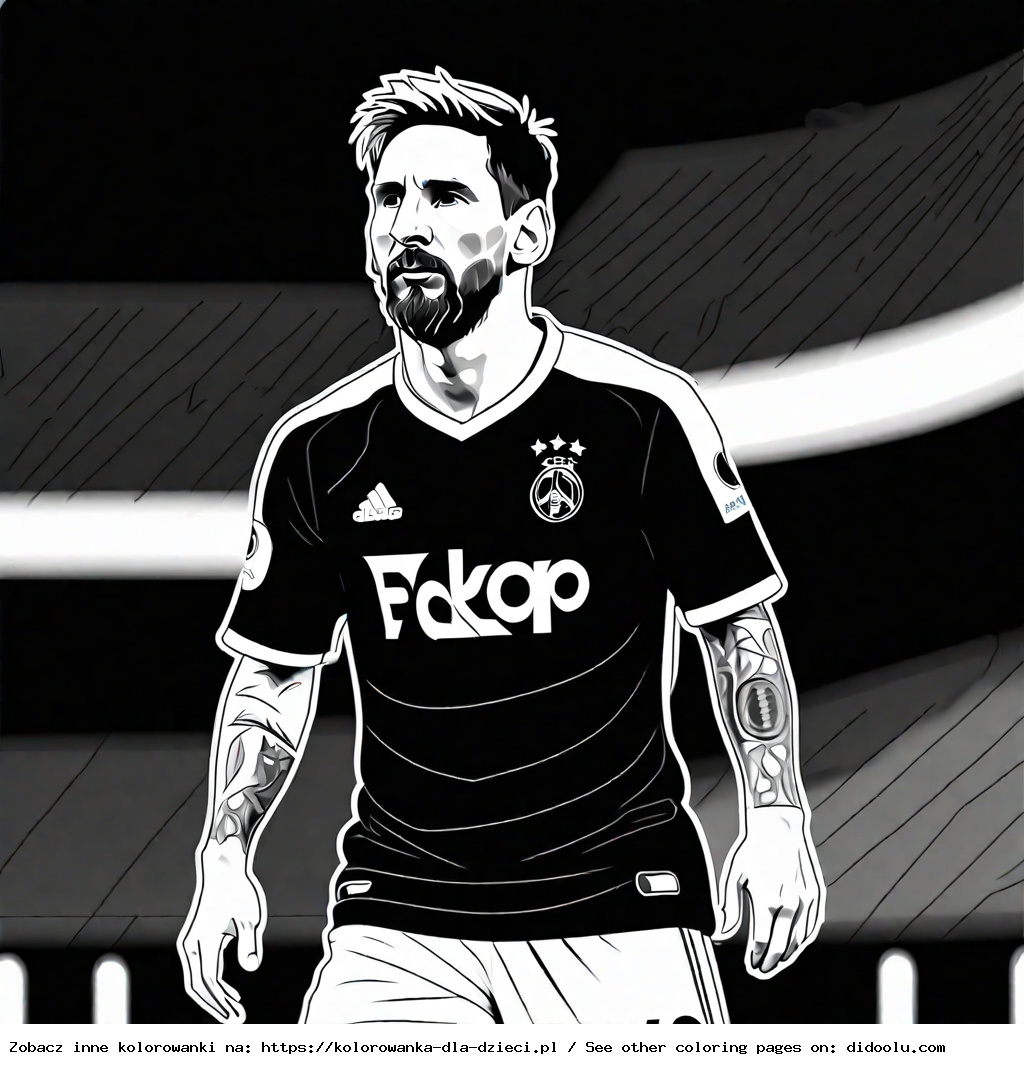 kolorowanka messi psg