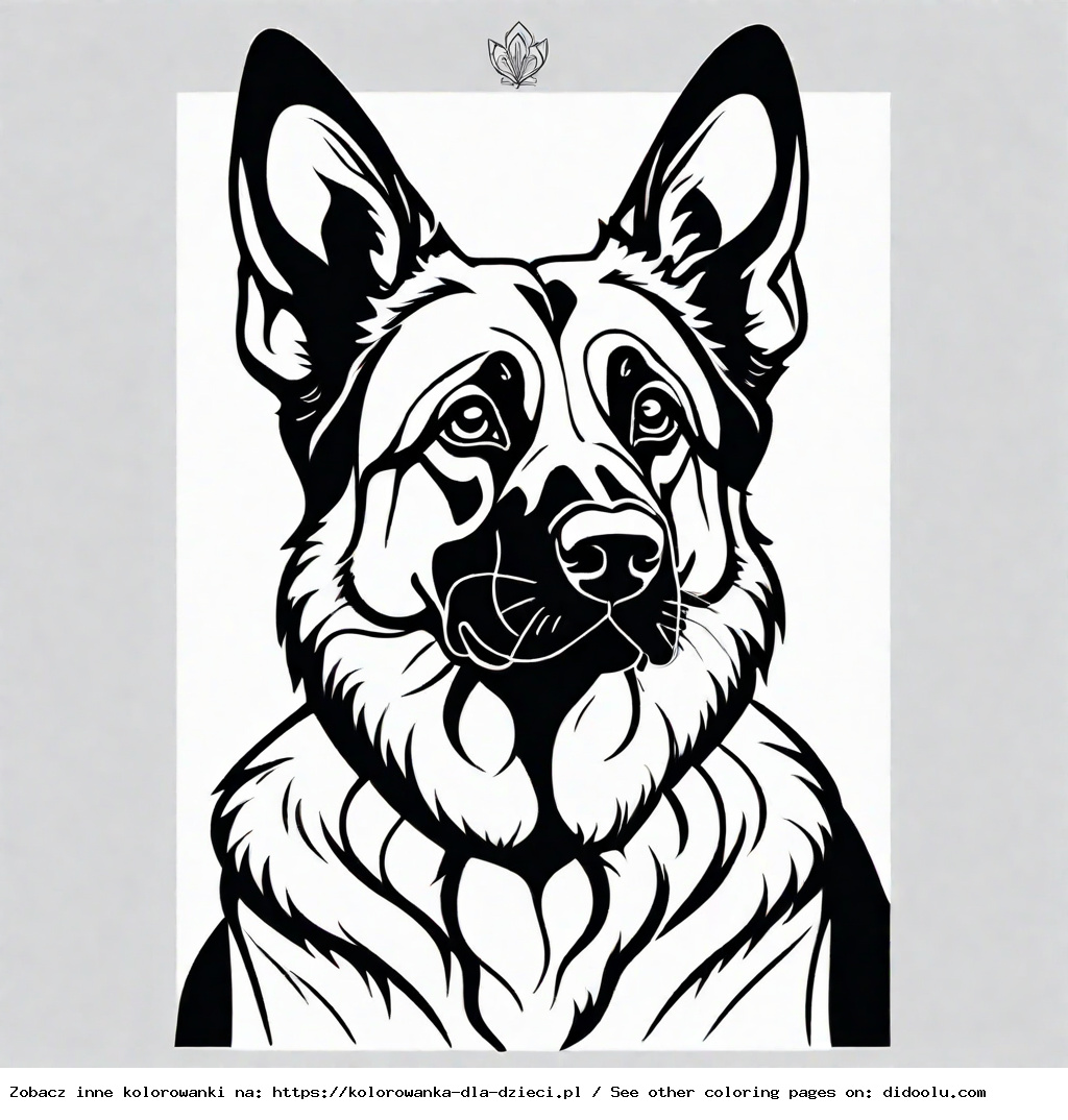 kolorowanka owczarek niemiecki