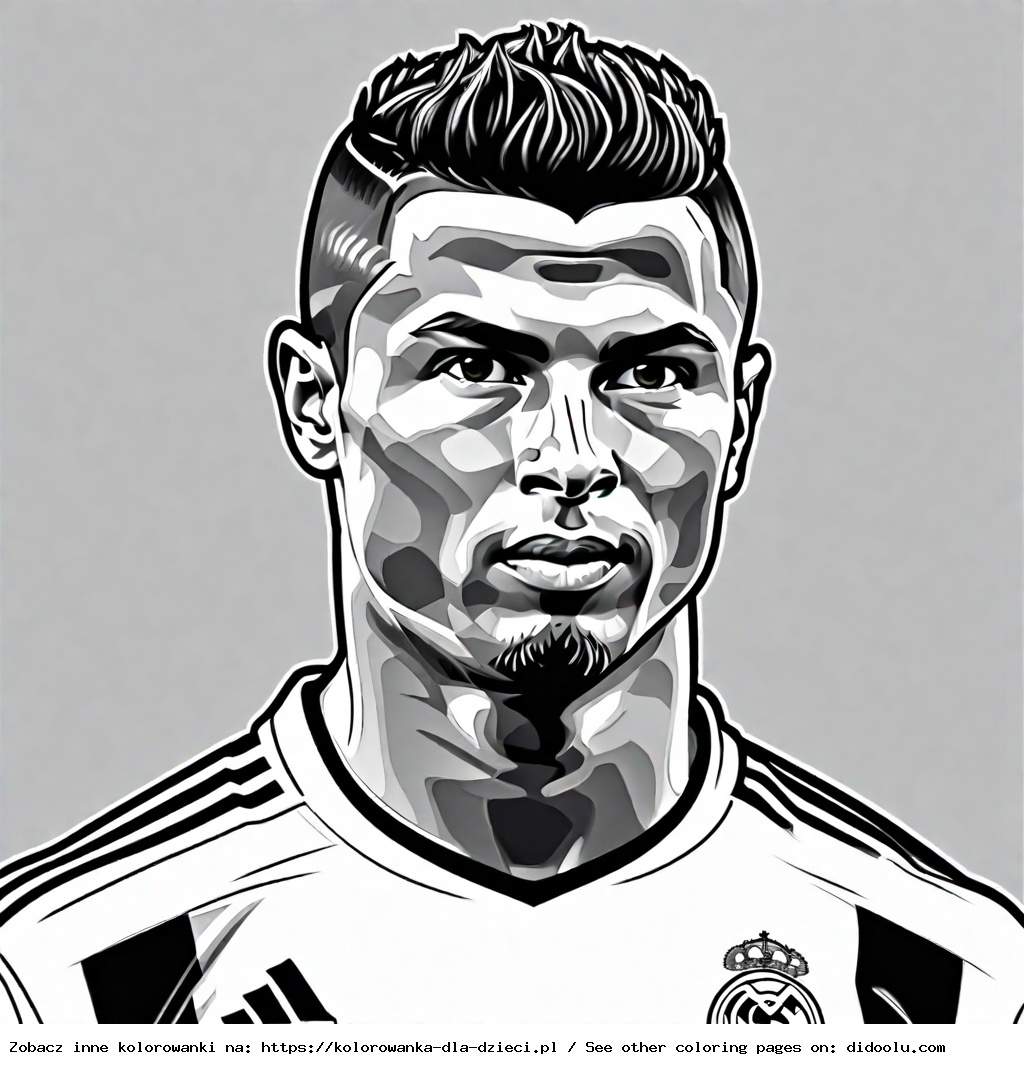 kolorowanka ronaldo rysunek