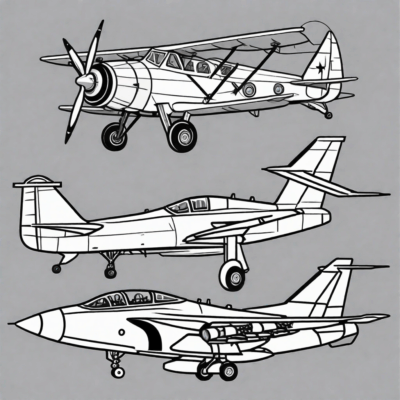 kolorowanka samoloty wojskowe