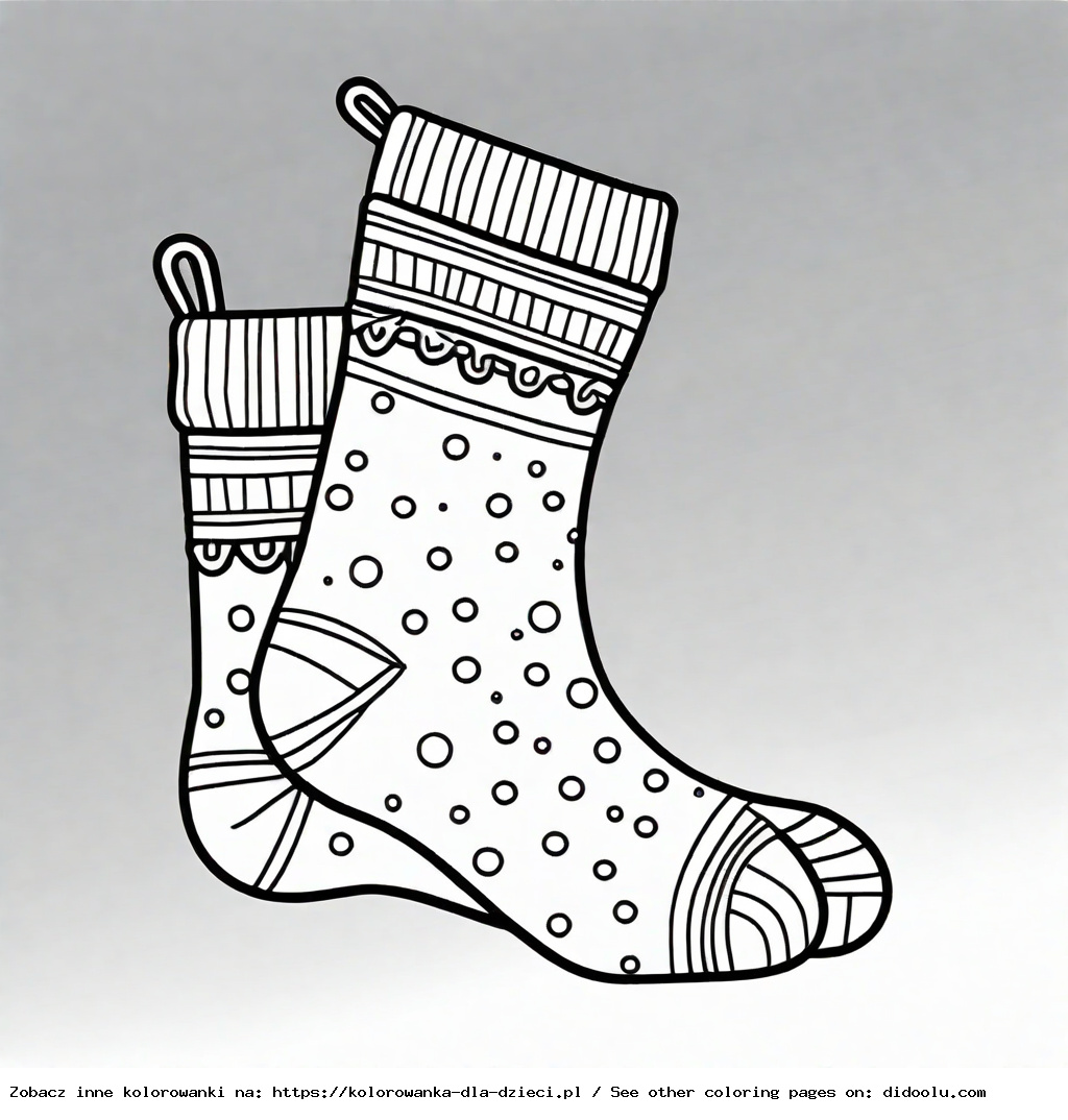 kolorowanka skarpety