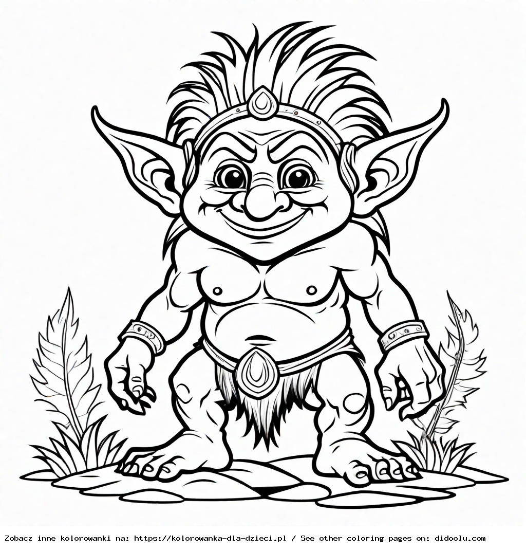 kolorowanka troll