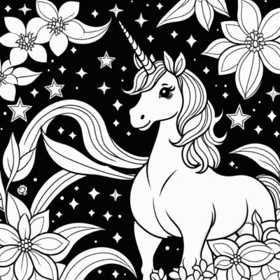 kolorowanka unicorn do druku