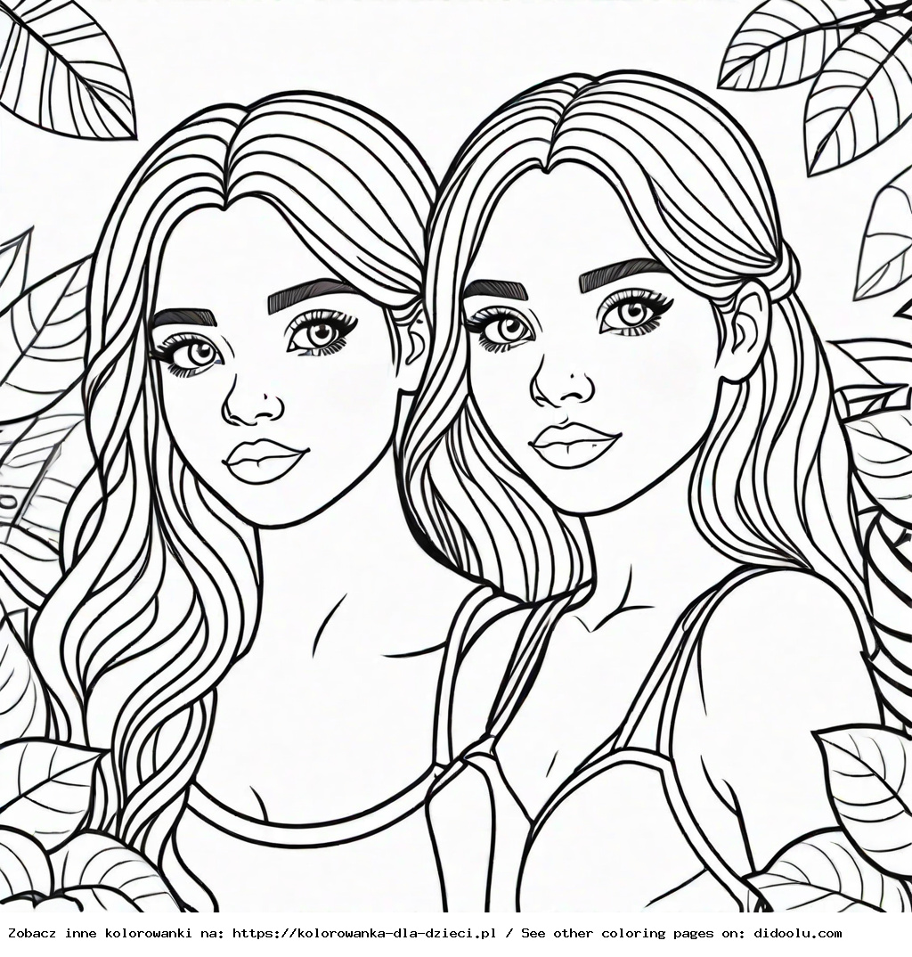 kolorowanka z dziewczynami