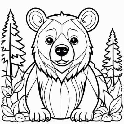 kolorowanka z misiem